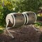 Grey-Brown Powder-Coated Steel 100 Gal Double Bin Rotating Composter